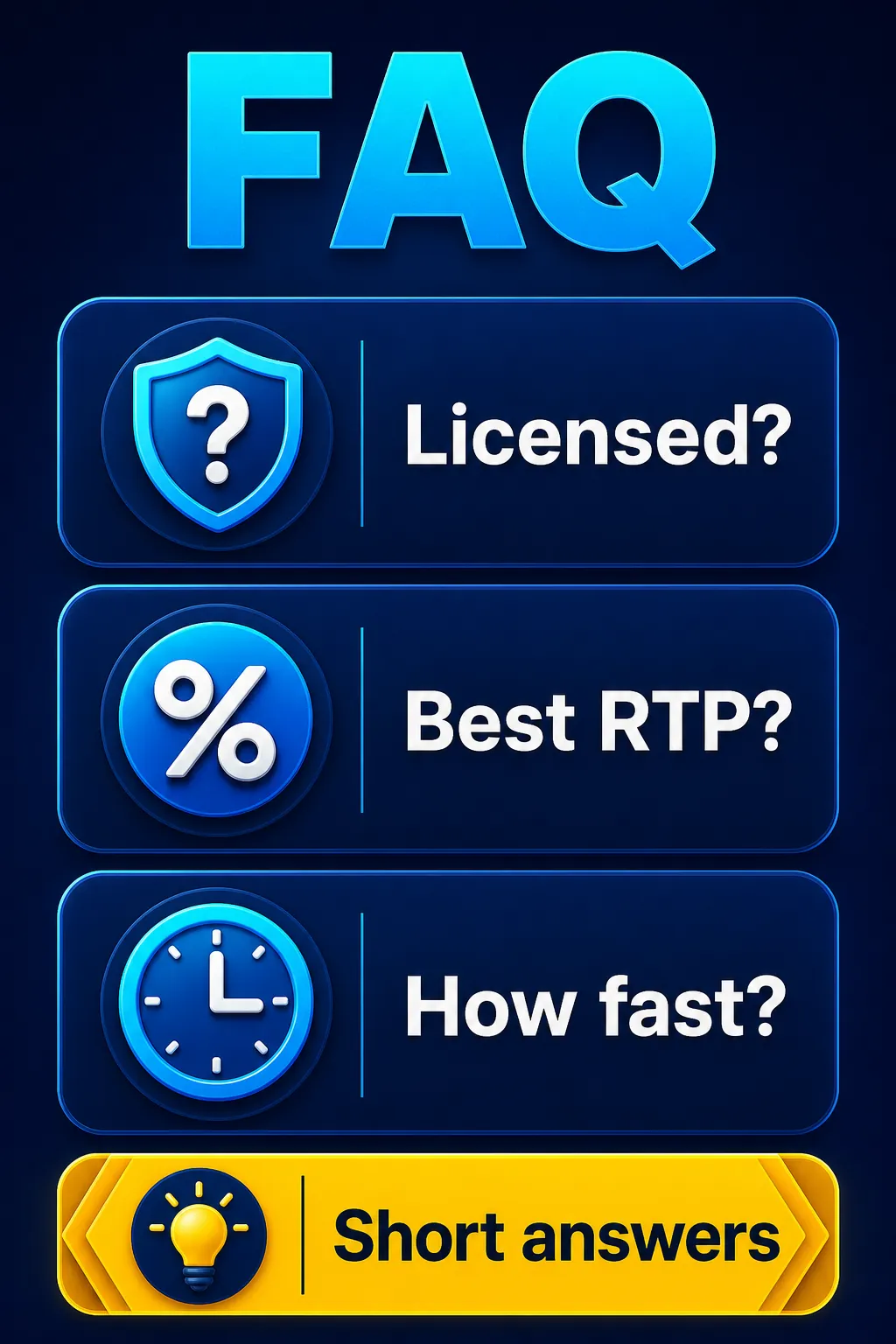 Infographic: casino FAQ — is it licensed, which games pay the most, and how fast are withdrawals